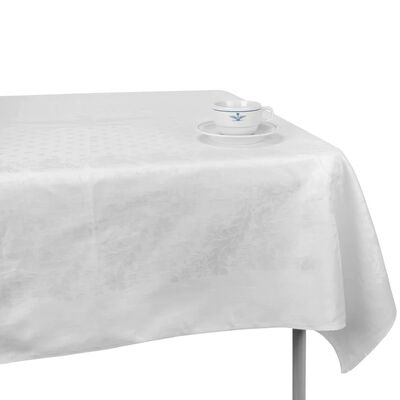 Italian White Linen Tablecloth